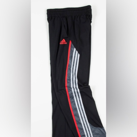 Adidas Pants Men Large Black Basketball Warm Ups Gym Athletic Track Joggers - Picture 1 of 3